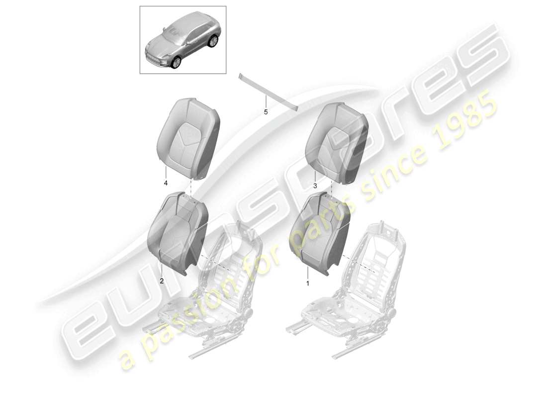 a part diagram from the porsche 2023 (macan) parts catalogue