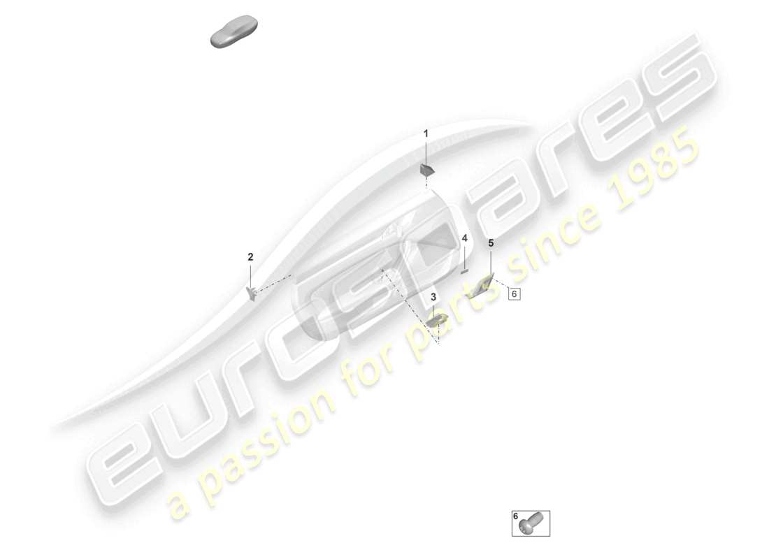 a part diagram from the porsche 2023 (992-1 gt3/rs/st) parts catalogue