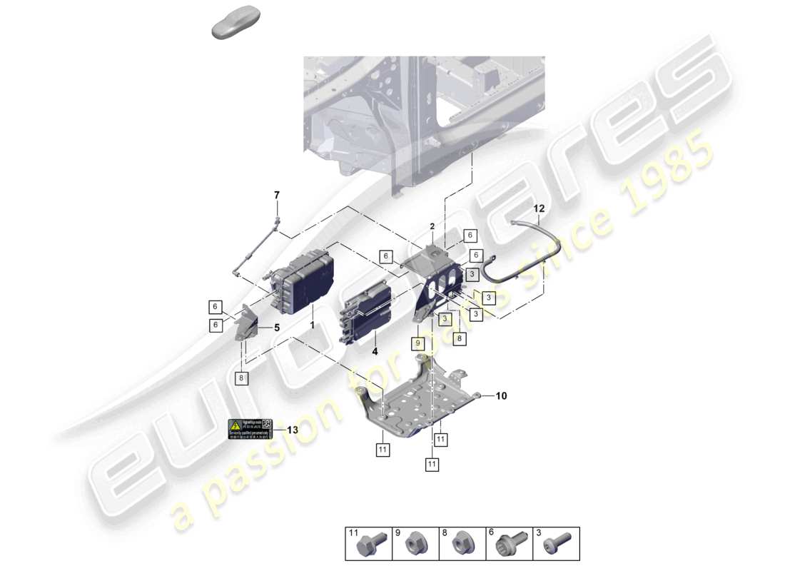 a part diagram from the porsche 2026 (cayenne e3 pa) parts catalogue