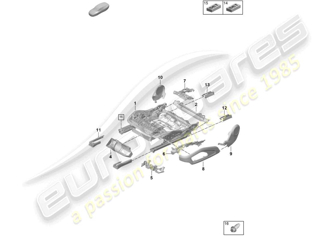 a part diagram from the porsche 2026 (992-2 gt3) parts catalogue