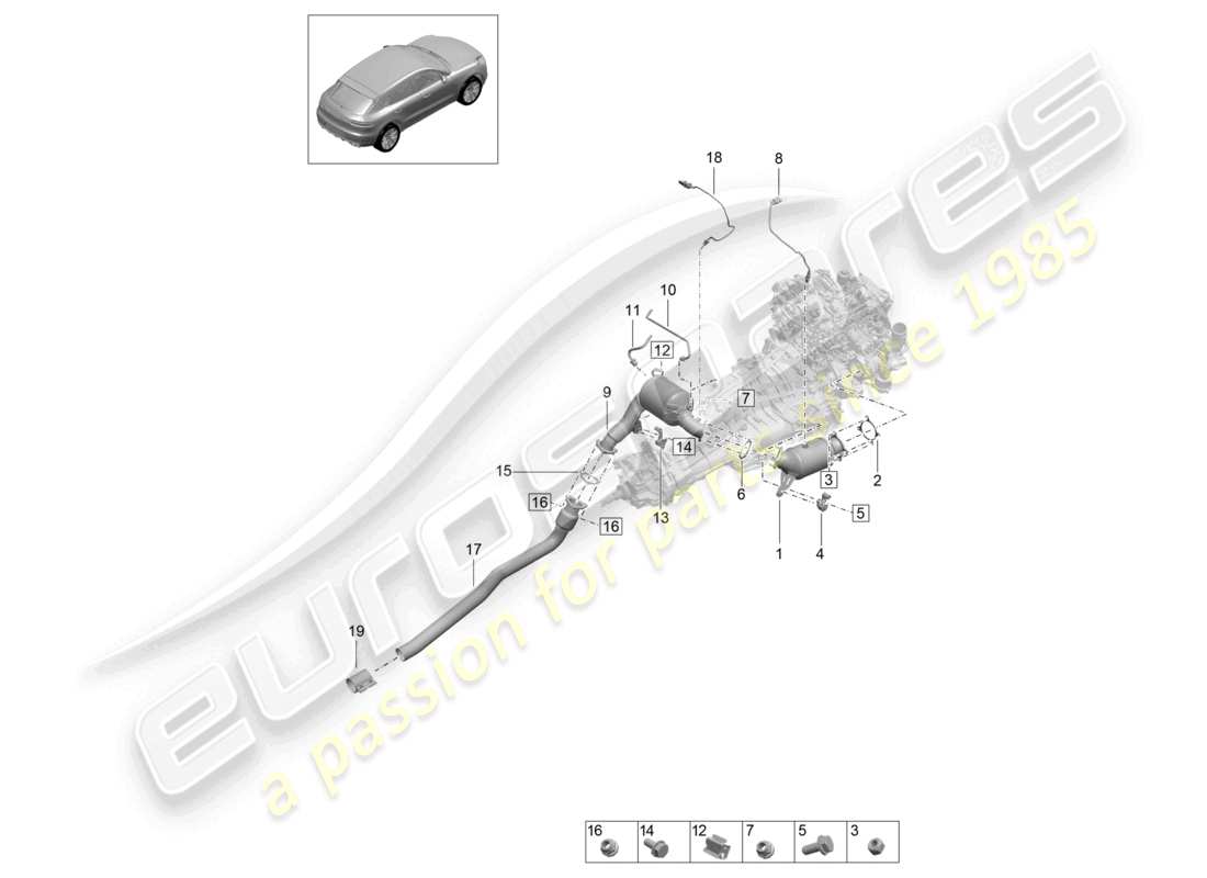 a part diagram from the porsche macan parts catalogue