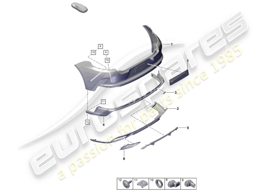 a part diagram from the porsche panamera parts catalogue