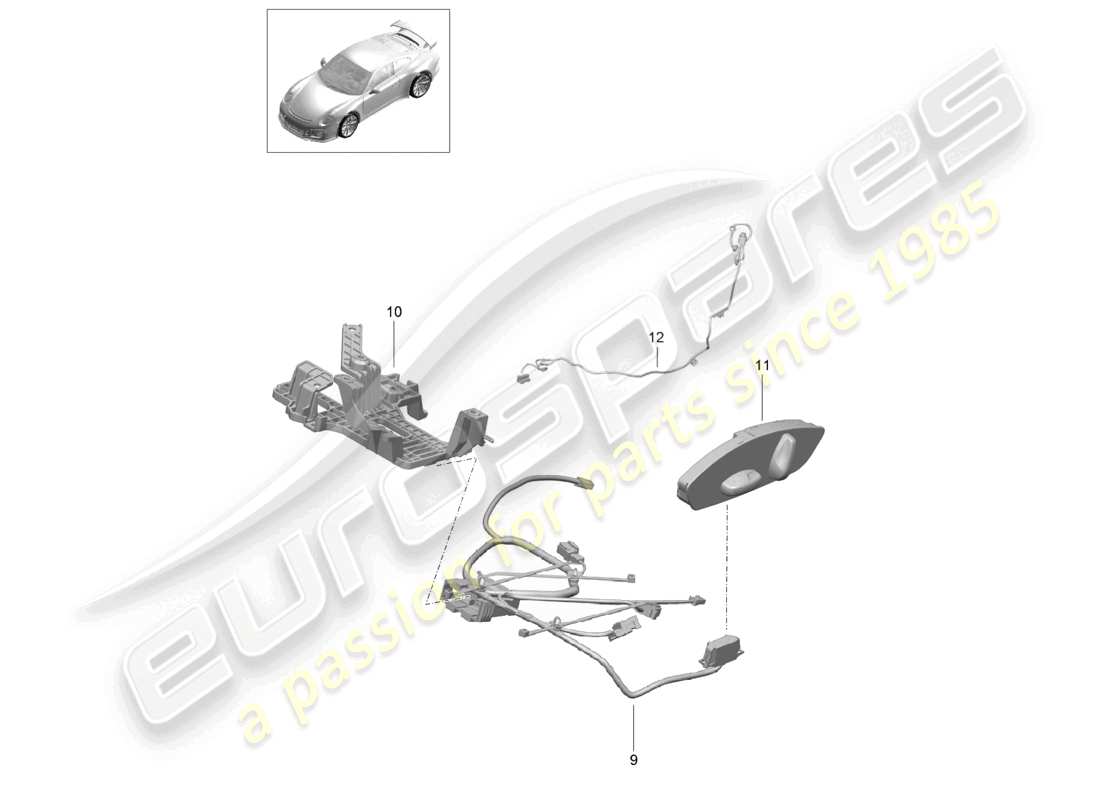 a part diagram from the porsche 991 parts catalogue