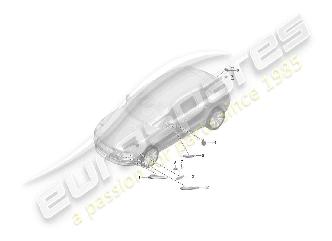 a part diagram from the porsche macan parts catalogue