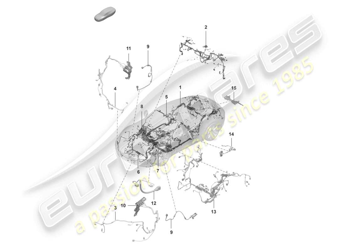 a part diagram from the porsche 992 parts catalogue