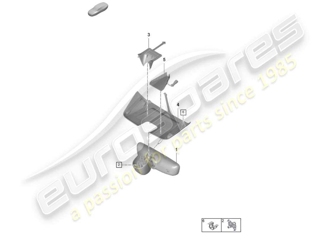 a part diagram from the porsche 992 parts catalogue