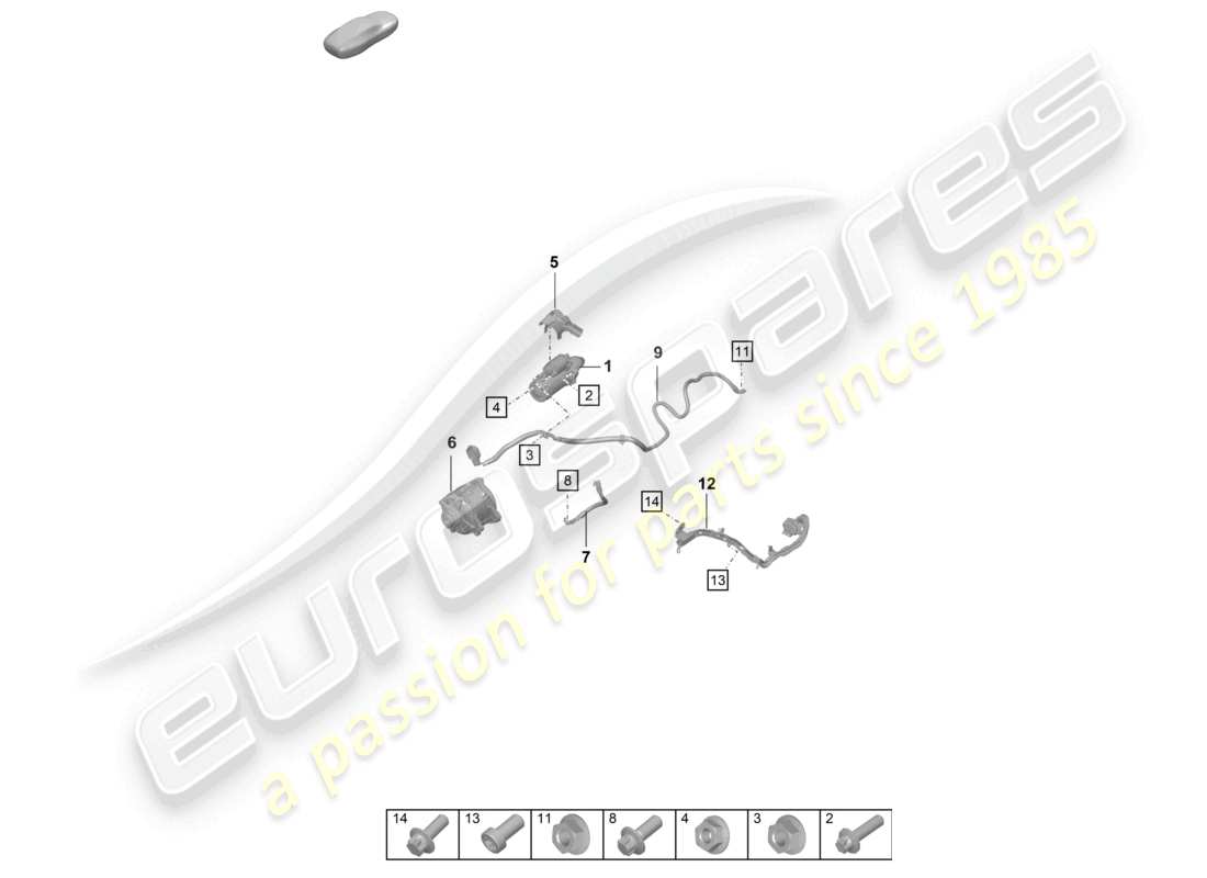 a part diagram from the porsche 992 parts catalogue