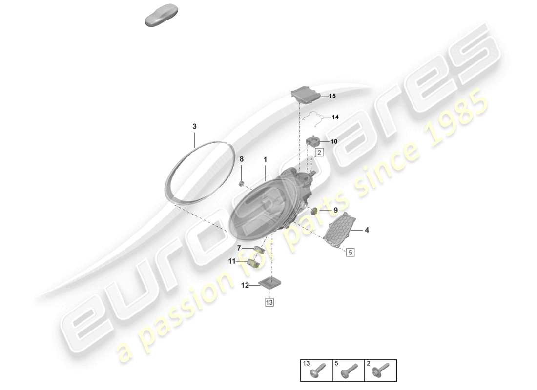 a part diagram from the porsche 992 parts catalogue