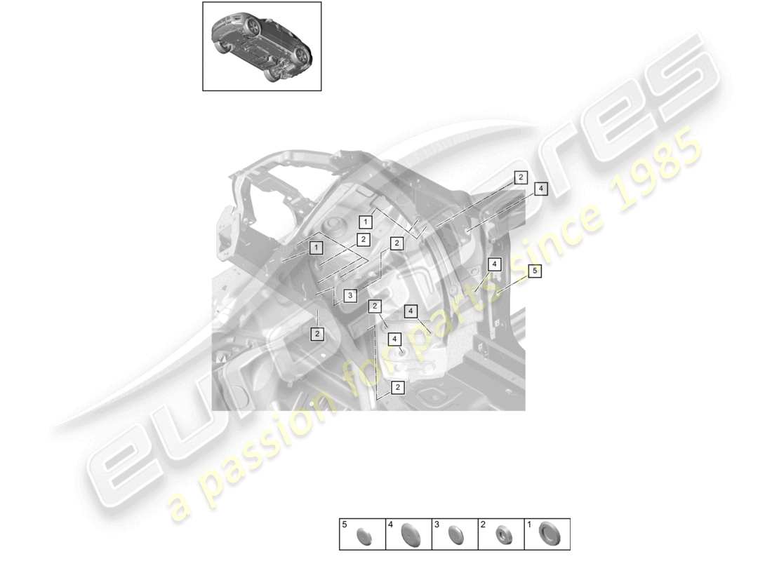 a part diagram from the porsche 2025 (macan) parts catalogue