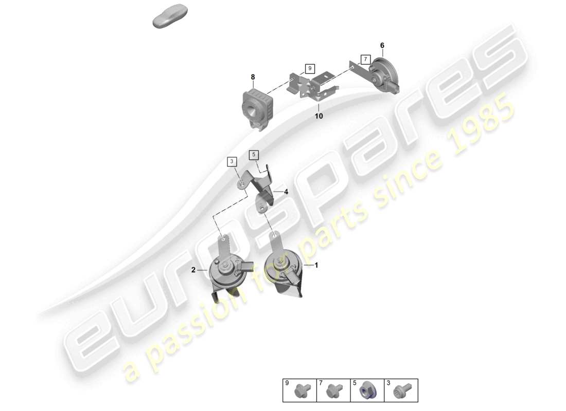 a part diagram from the porsche 992 parts catalogue