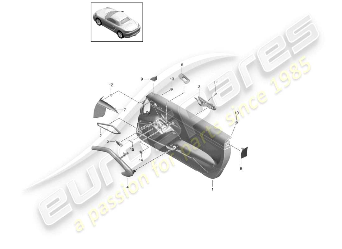 a part diagram from the porsche 2026 (718 cayman) parts catalogue