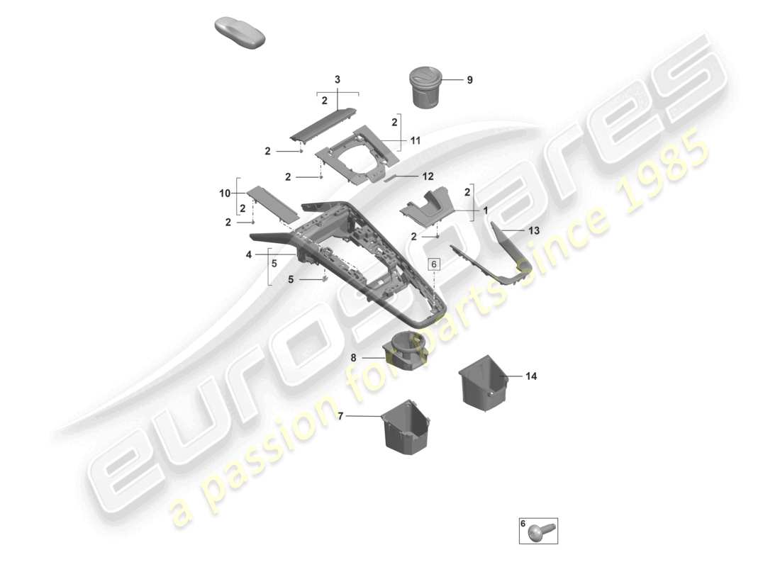 a part diagram from the porsche 2026 (992-2 gt3/rs/st) parts catalogue