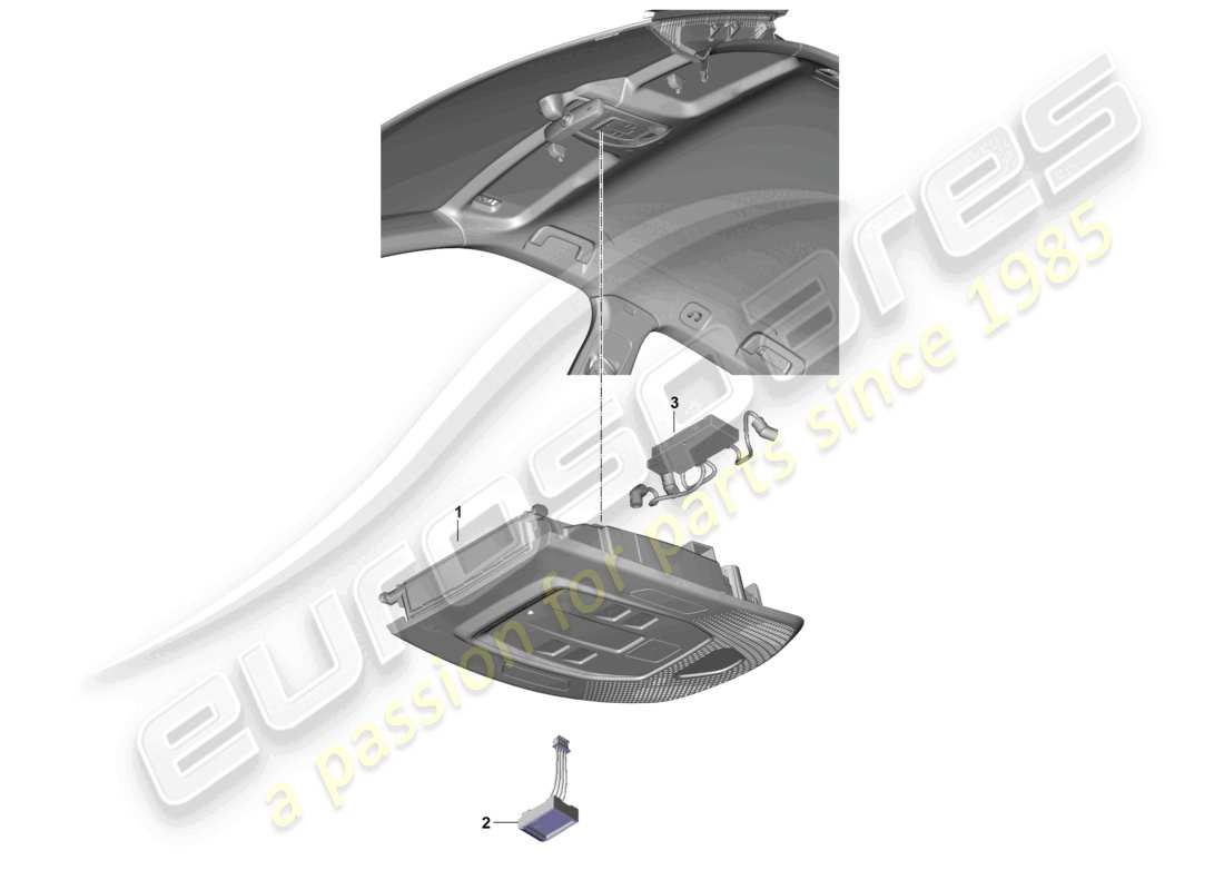 a part diagram from the porsche 2025 (cayenne e3 pa) parts catalogue