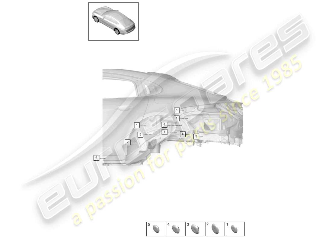 VIEW PARTS DIAGRAMS FROM THE PORSCHE PANAMERA PARTS CATALOGUE a part diagram from the porsche panamera parts catalogue
