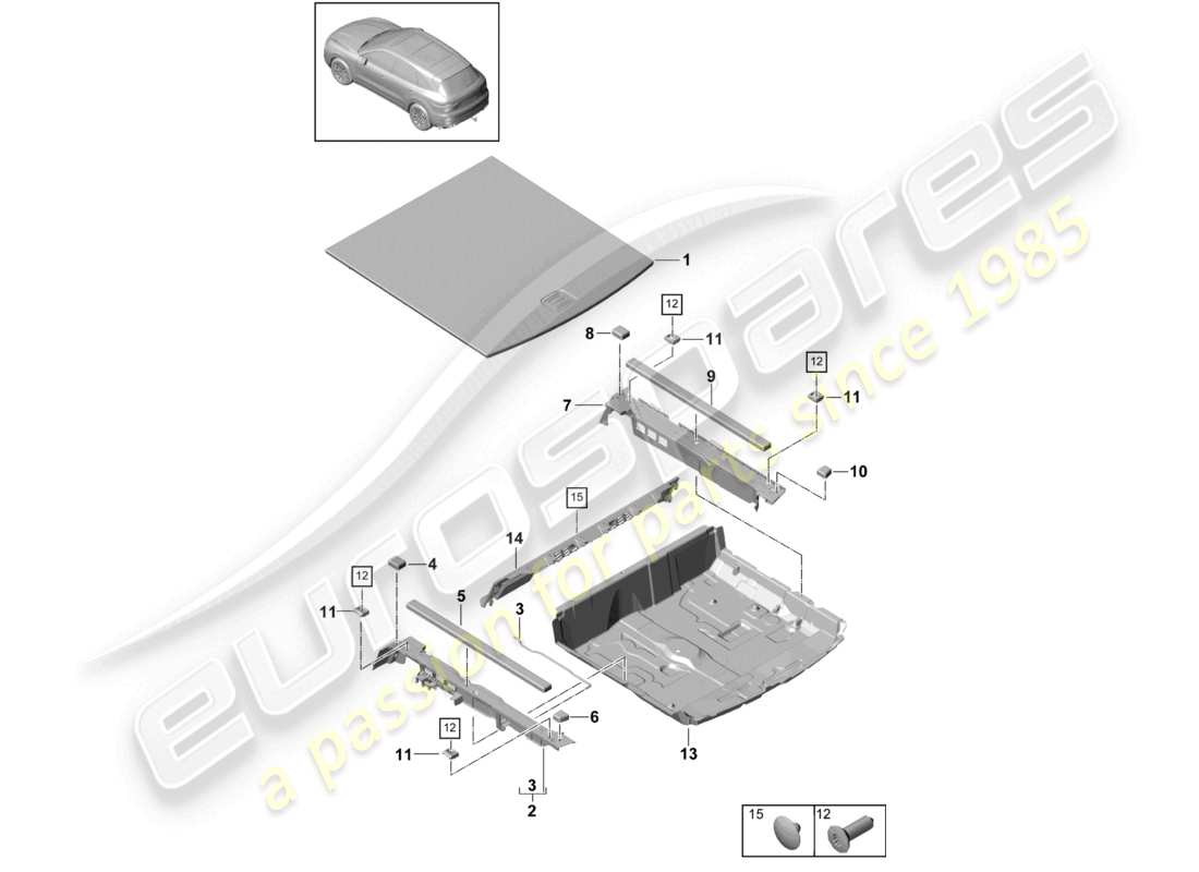 a part diagram from the porsche 2024 (cayenne e3 9ya/9yb) parts catalogue
