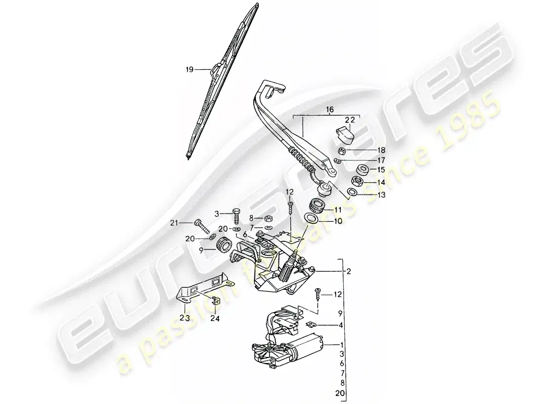 a part diagram from the porsche 993 parts catalogue