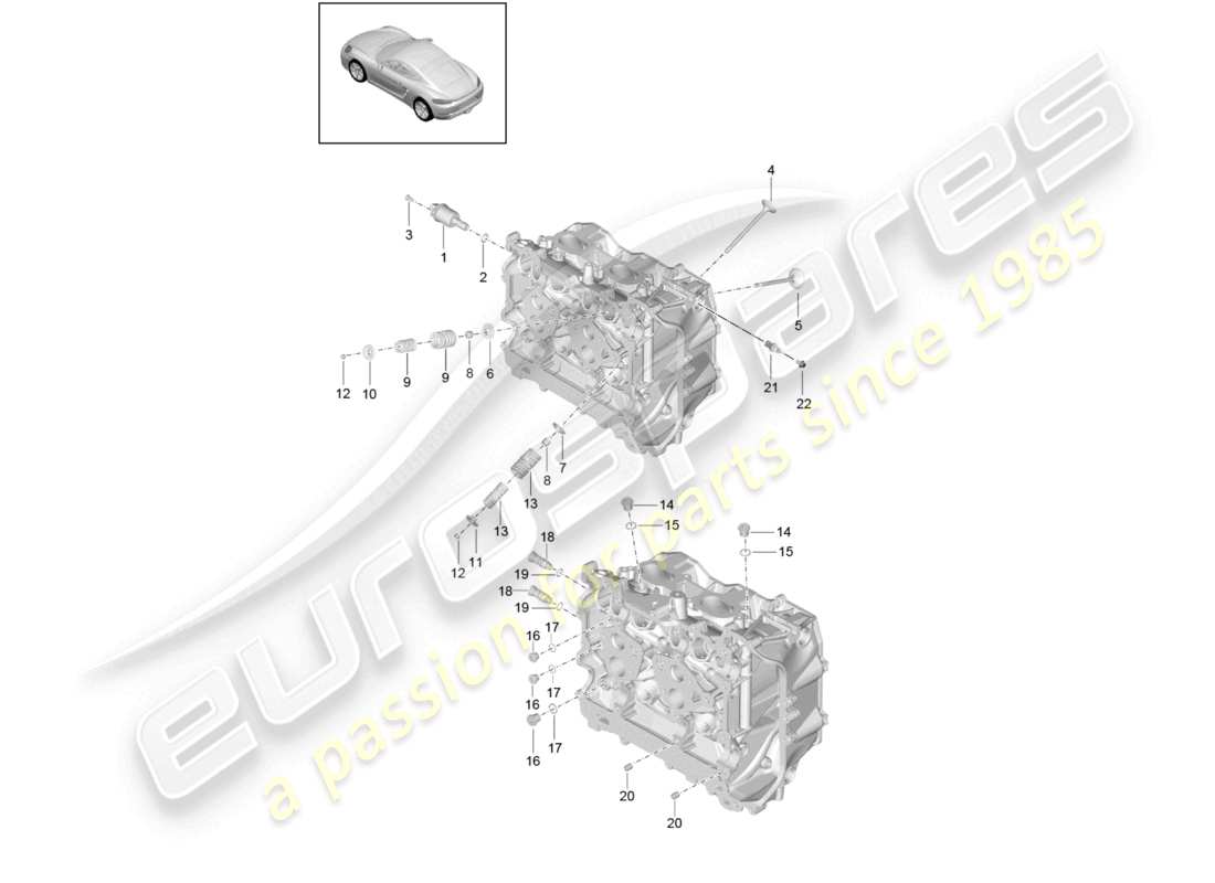 a part diagram from the porsche cayman parts catalogue