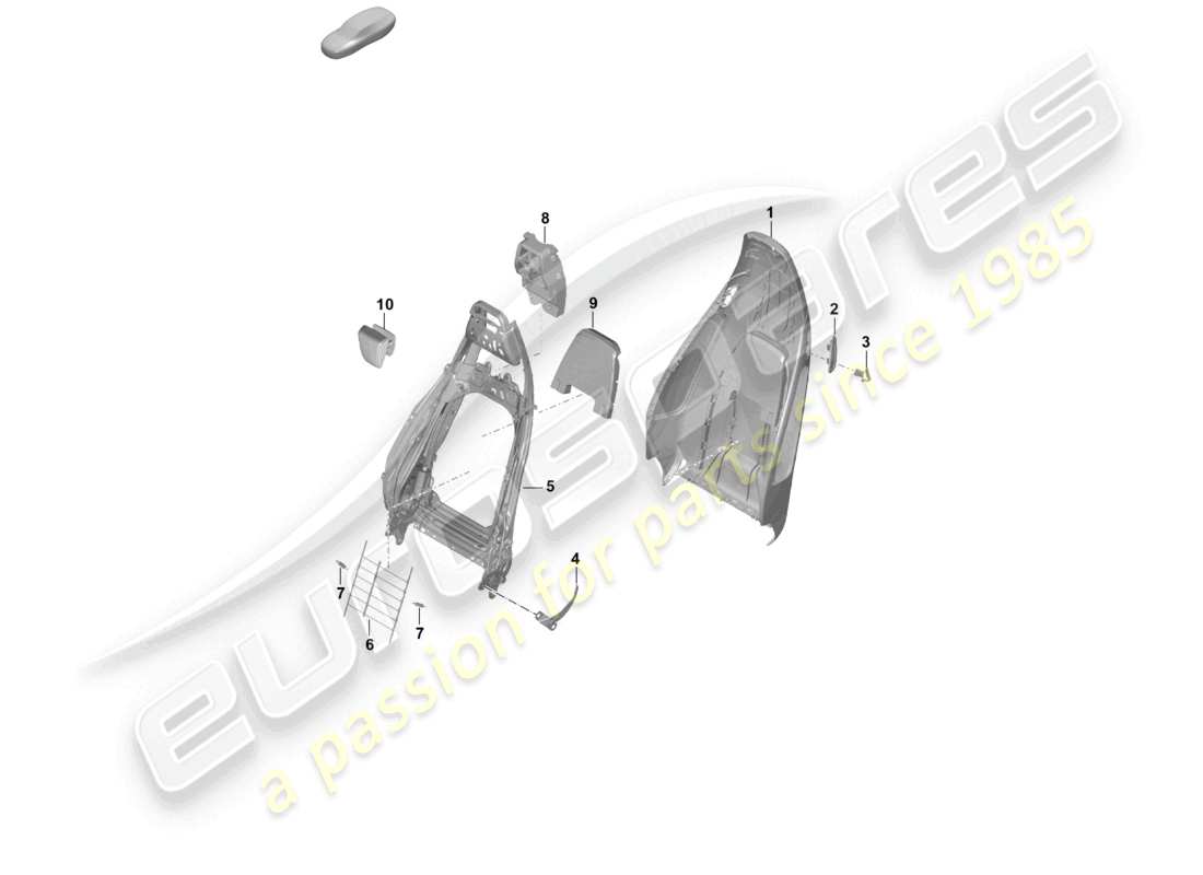 a part diagram from the porsche 2023 (718 boxster spyder) parts catalogue