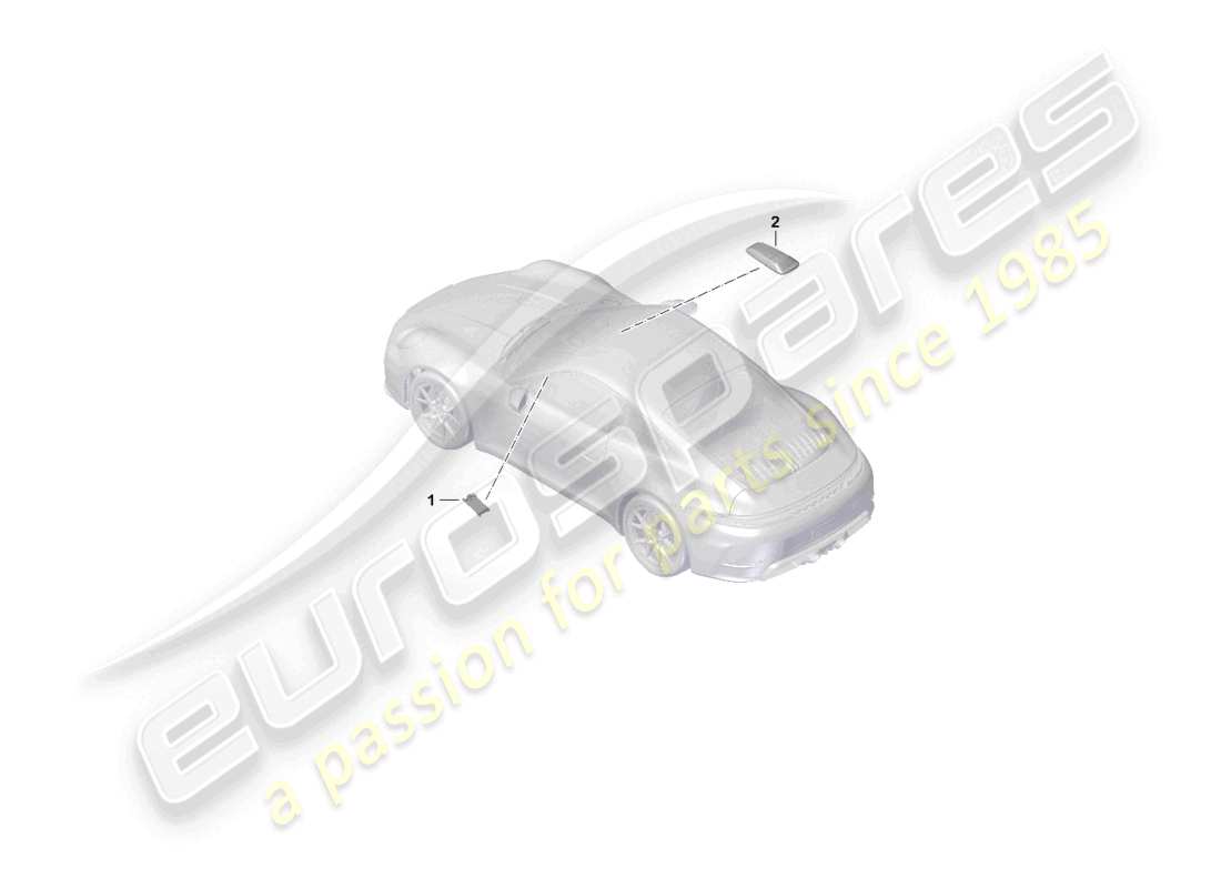 a part diagram from the porsche 2024 (992-2) parts catalogue