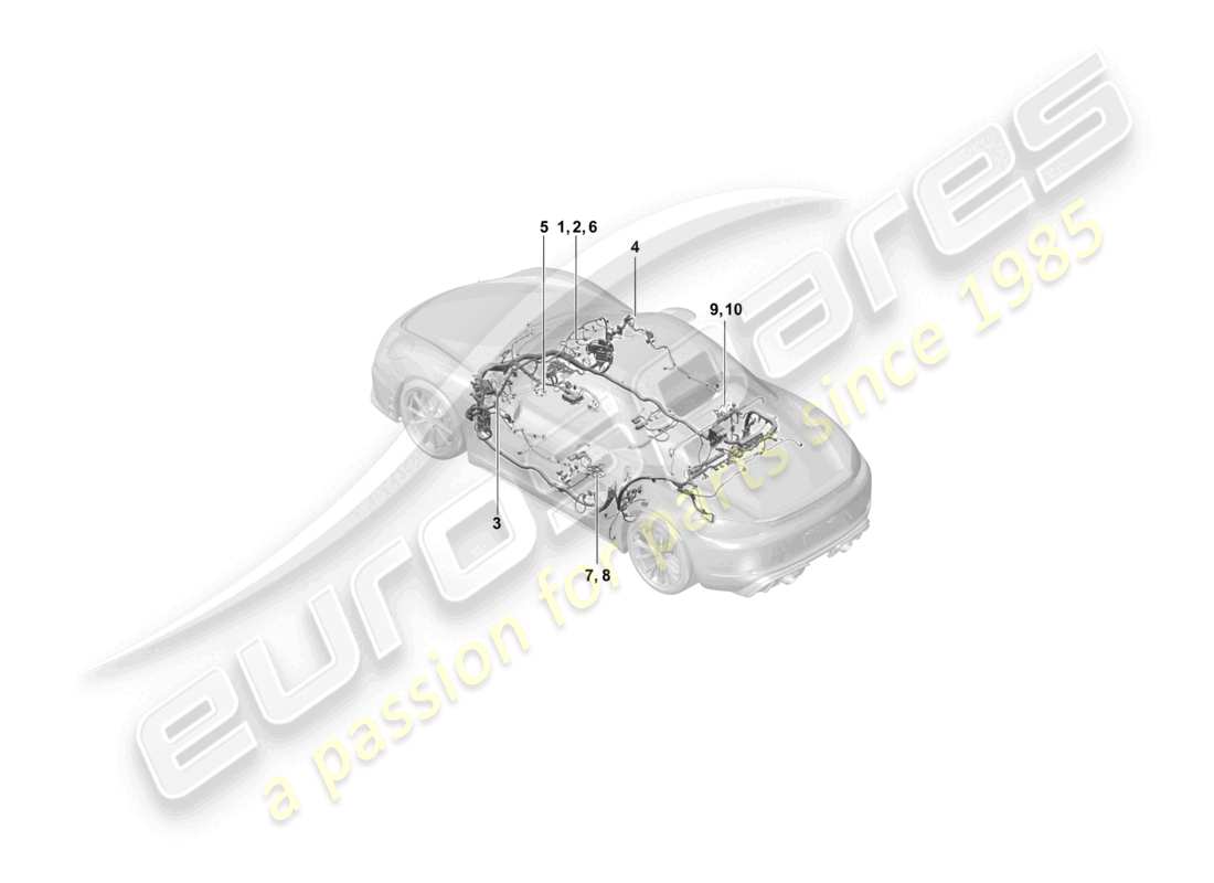 a part diagram from the porsche 2023 (718 boxster spyder) parts catalogue