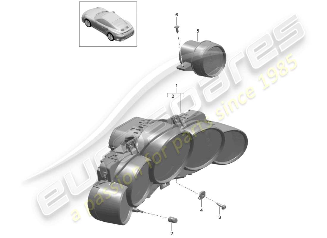 a part diagram from the porsche 991 parts catalogue