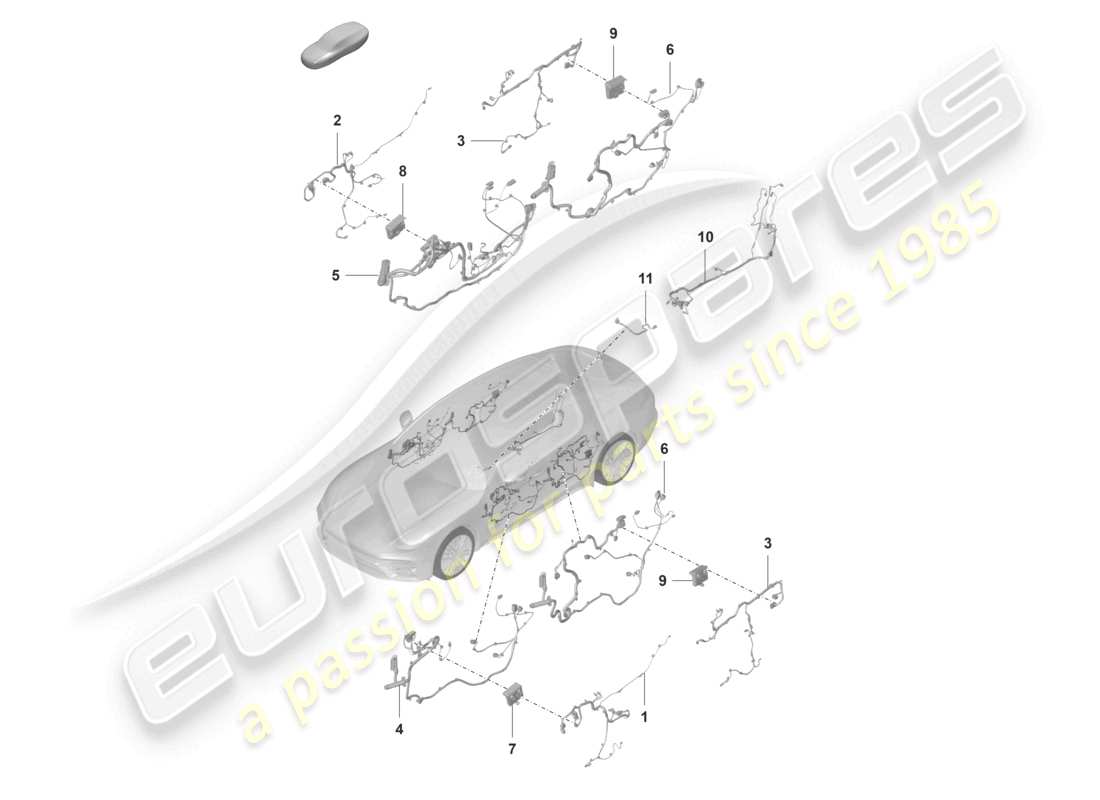 VIEW PARTS DIAGRAMS FROM THE PORSCHE PANAMERA PARTS CATALOGUE a part diagram from the porsche panamera parts catalogue