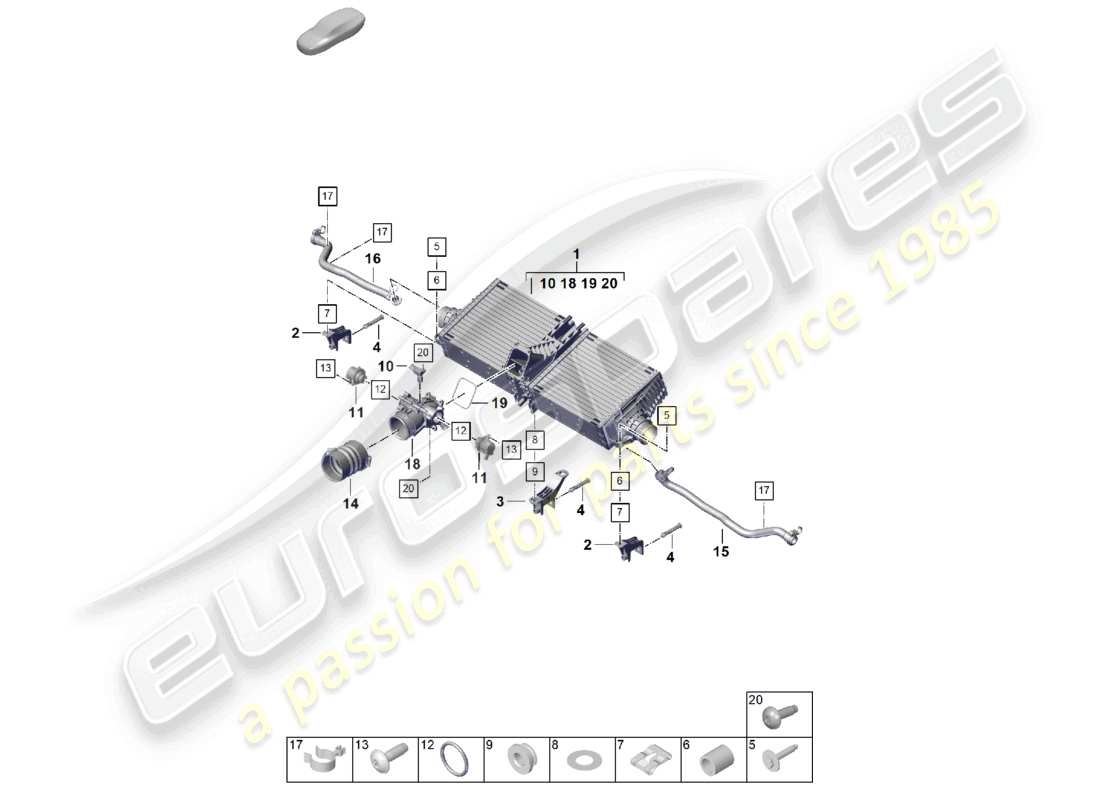 a part diagram from the porsche 2025 (992-2) parts catalogue