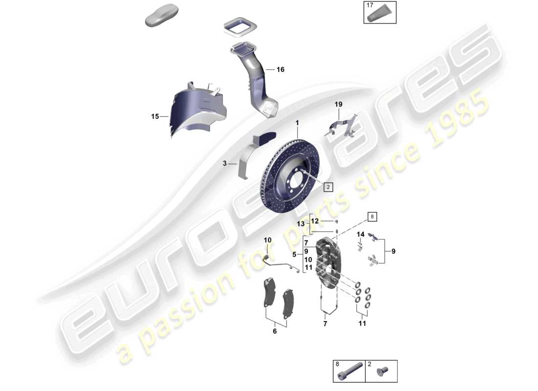 a part diagram from the porsche 2023 (718 cayman gt4) parts catalogue