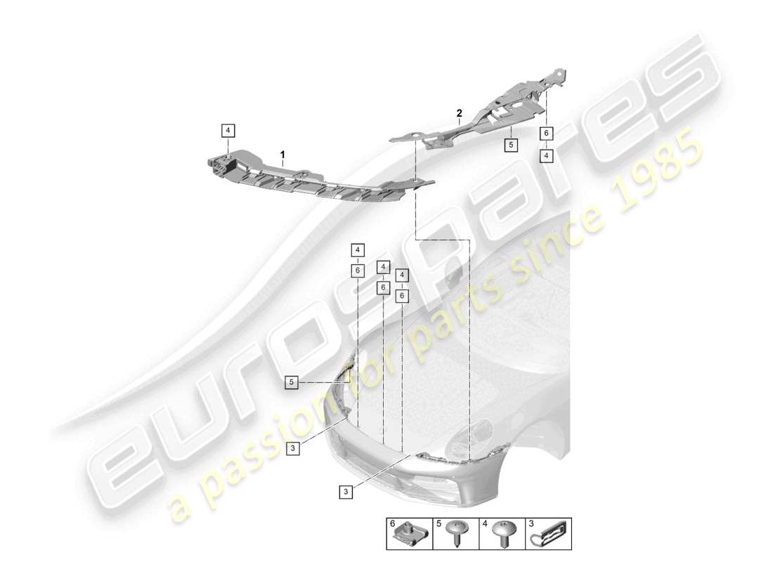 VIEW PARTS DIAGRAMS FROM THE PORSCHE 992 PARTS CATALOGUE a part diagram from the porsche 992 parts catalogue