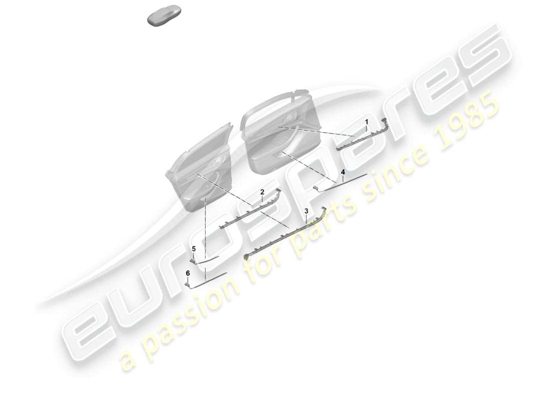 VIEW PARTS DIAGRAMS FROM THE PORSCHE PANAMERA PARTS CATALOGUE a part diagram from the porsche panamera parts catalogue