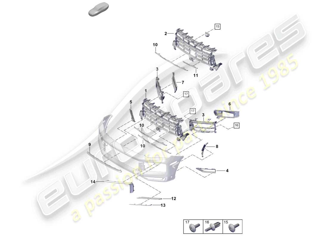 a part diagram from the porsche cayenne parts catalogue
