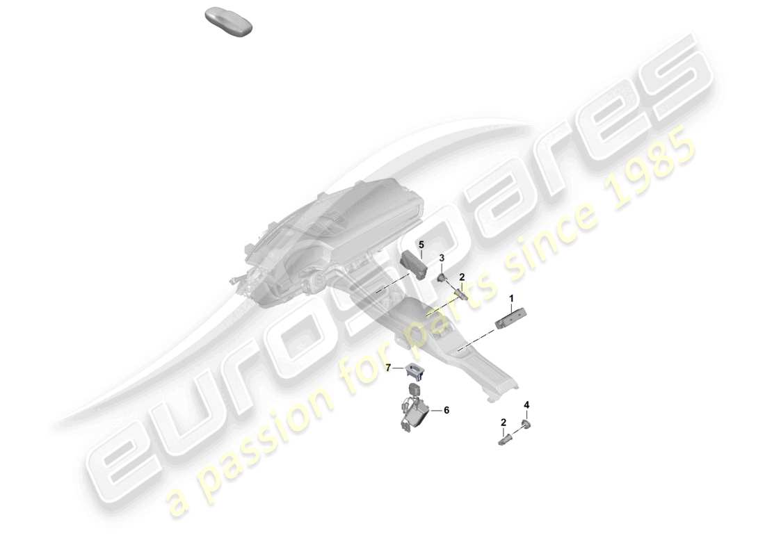 a part diagram from the porsche panamera parts catalogue