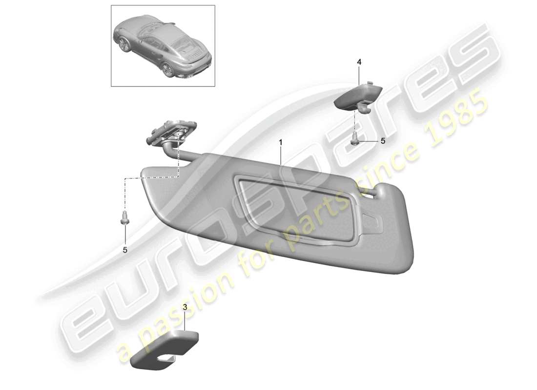 a part diagram from the porsche 2018 (991-2 turbo) parts catalogue
