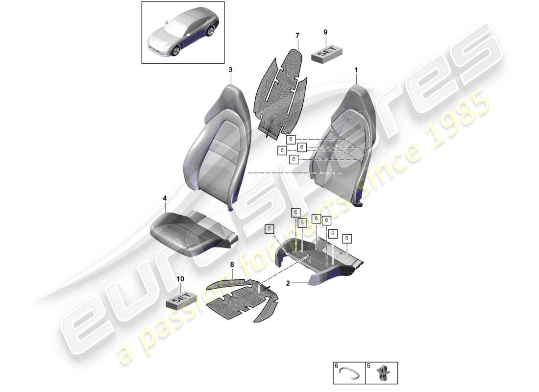 a part diagram from the porsche 2021 (panamera 971-1) parts catalogue