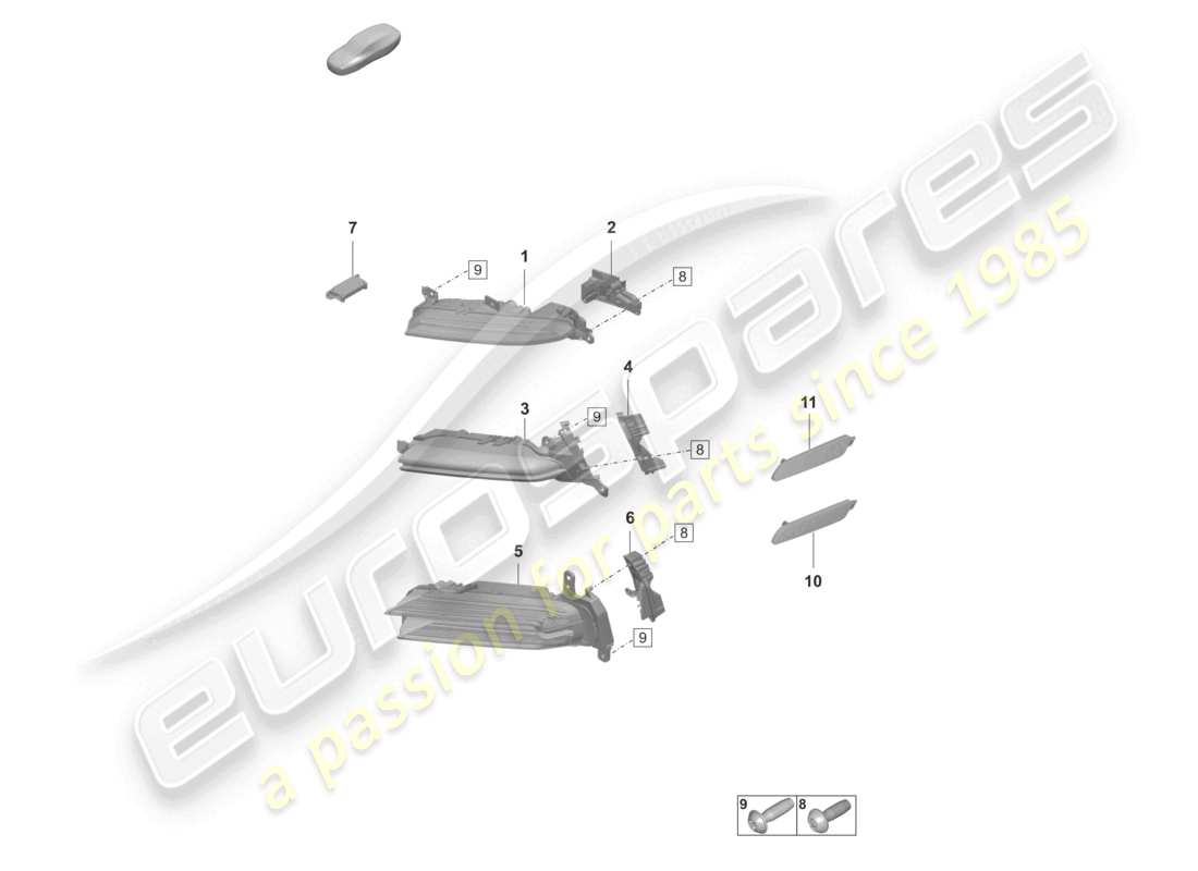 a part diagram from the porsche panamera parts catalogue