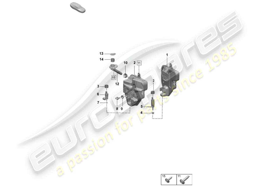 a part diagram from the porsche taycan parts catalogue
