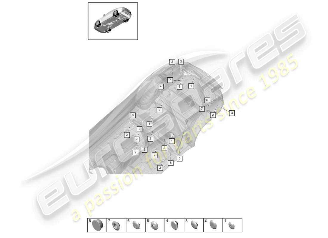 a part diagram from the porsche panamera parts catalogue