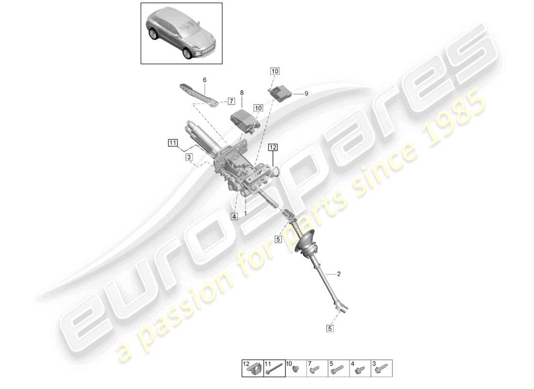 a part diagram from the porsche 2023 (macan) parts catalogue