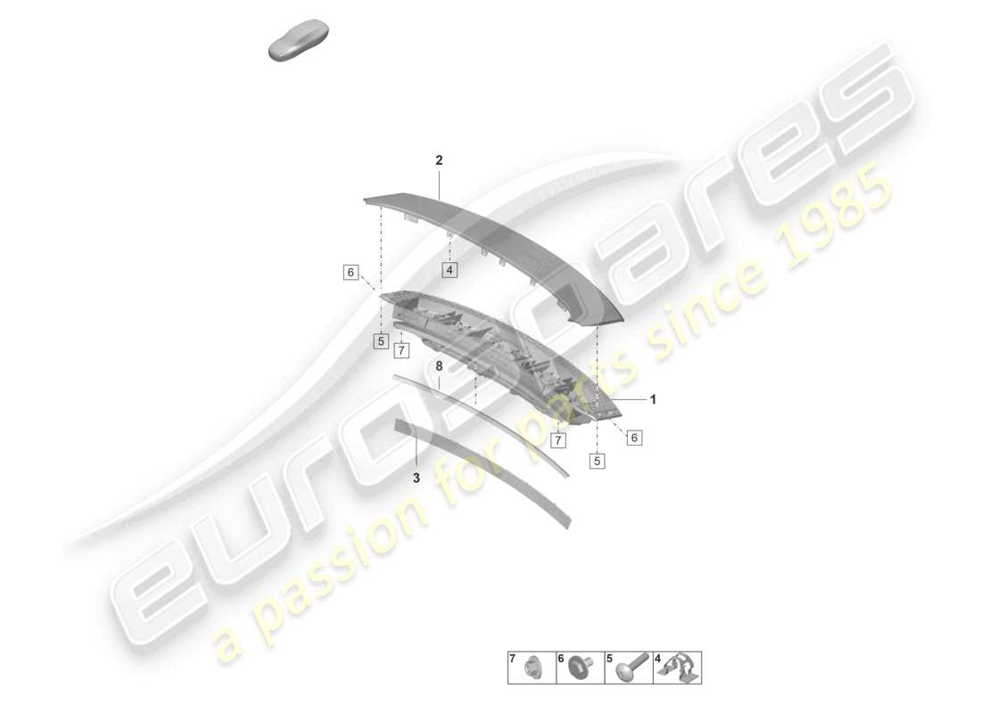 a part diagram from the porsche 2024 (panamera 971-2) parts catalogue