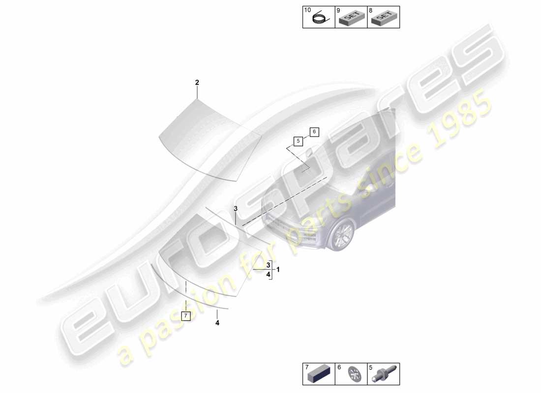 a part diagram from the porsche 2026 (cayenne e3 pa) parts catalogue