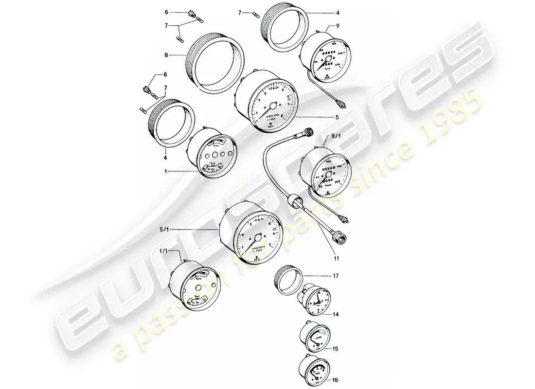 a part diagram from the porsche 914 parts catalogue