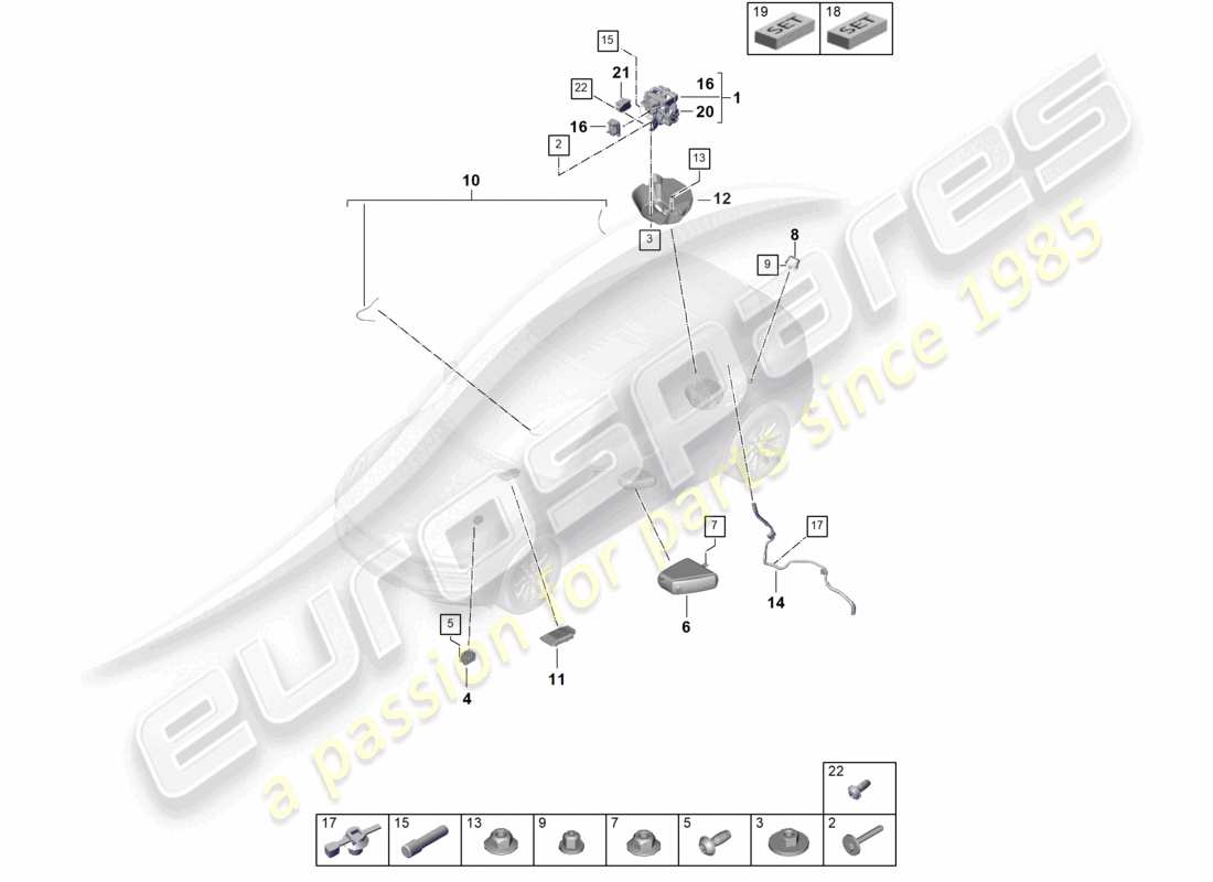 a part diagram from the porsche 2024 (cayenne e3 9ya/9yb) parts catalogue