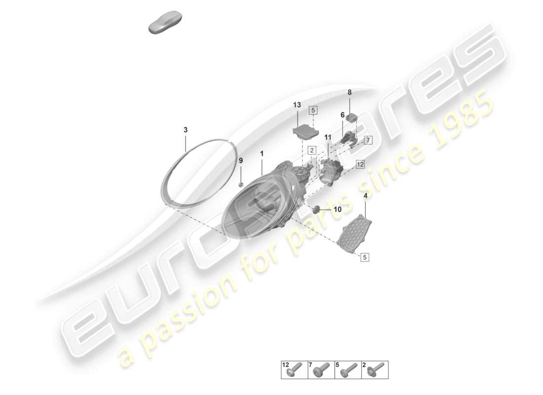 a part diagram from the porsche 2023 (992-1 gt3/rs/st) parts catalogue
