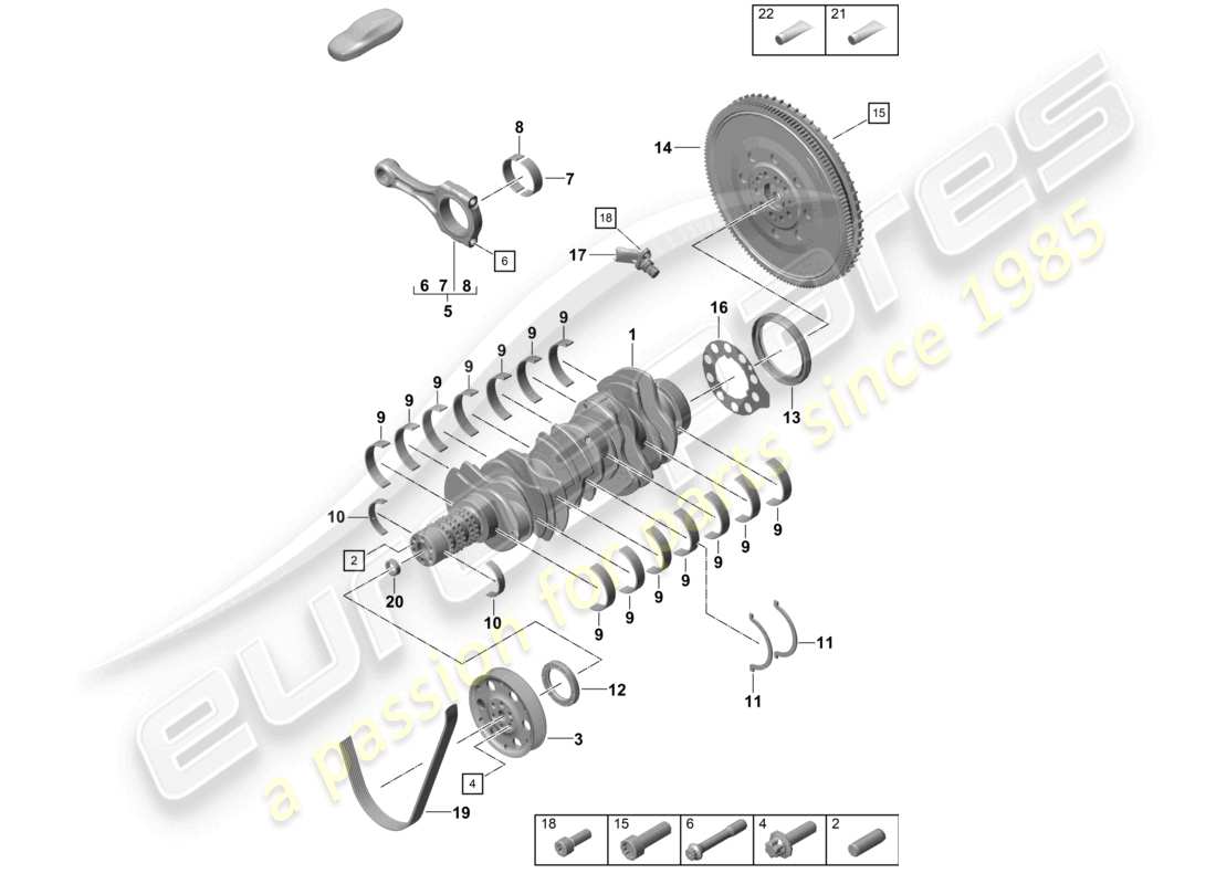 a part diagram from the porsche 2021 (718 cayman gt4) parts catalogue