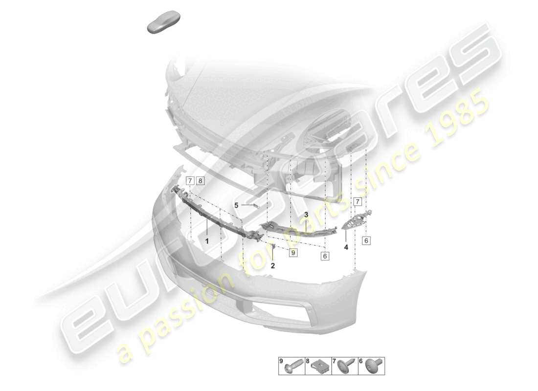 a part diagram from the Porsche 2023 (992-1) parts catalogue