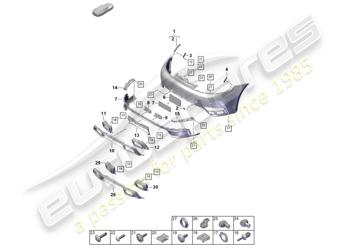 a part diagram from the porsche 2024 (992-2) parts catalogue