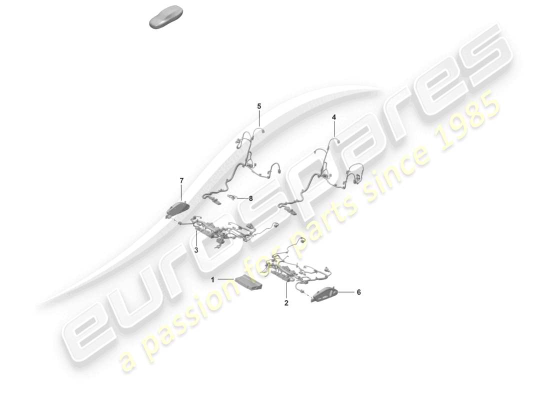 a part diagram from the porsche 2025 (992-1 gt3/rs/st) parts catalogue