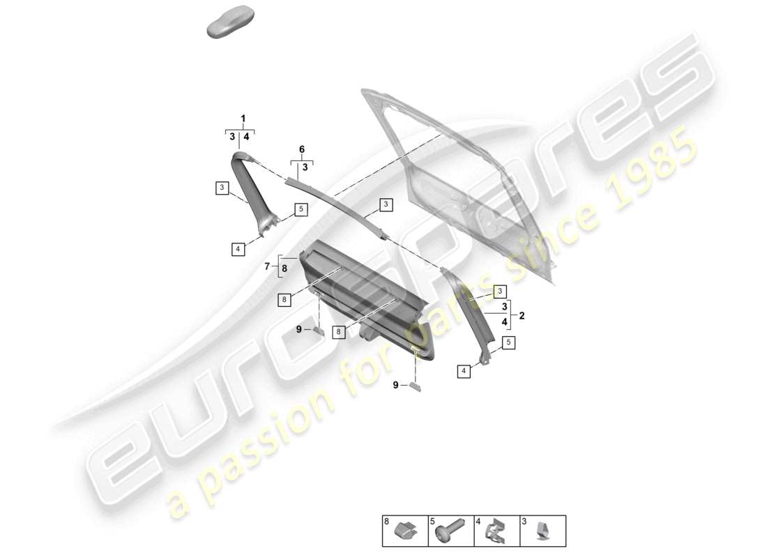 a part diagram from the porsche 2025 (panamera 976) parts catalogue