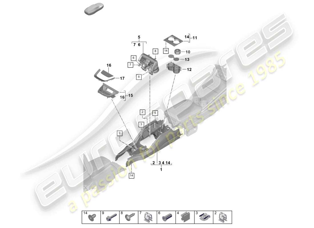 VIEW PARTS DIAGRAMS FROM THE PORSCHE PANAMERA PARTS CATALOGUE a part diagram from the porsche panamera parts catalogue