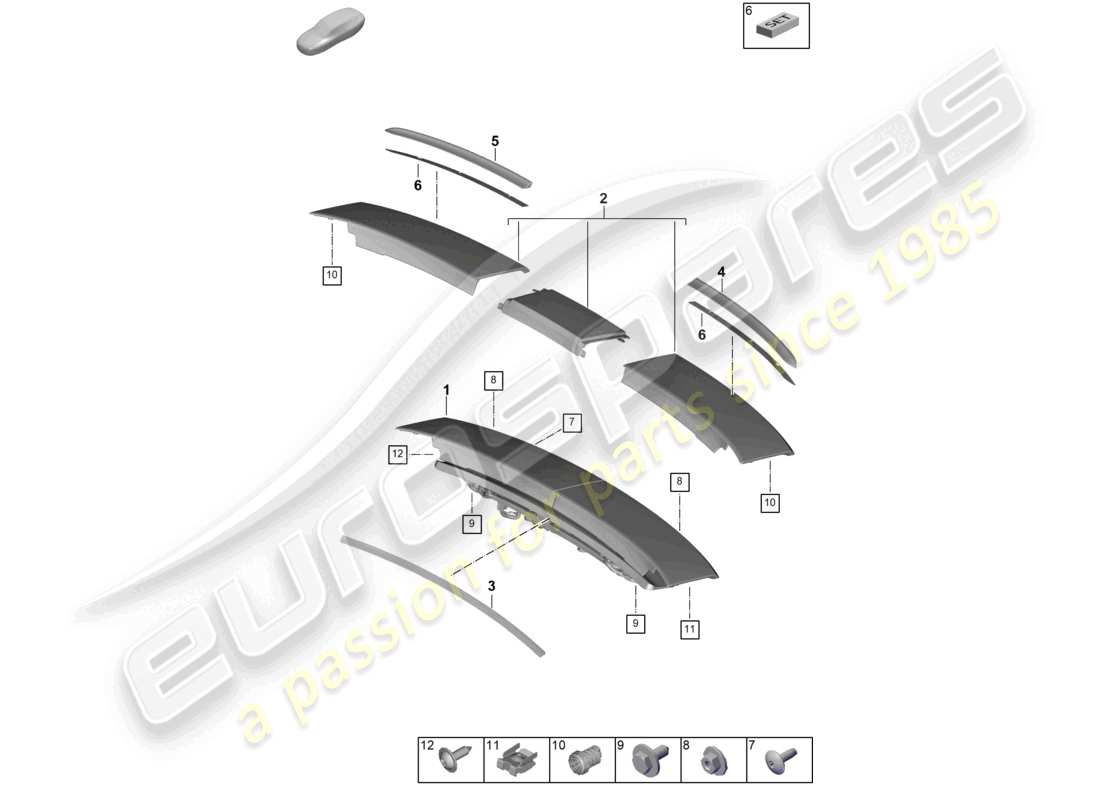 a part diagram from the porsche 2026 (panamera 976) parts catalogue